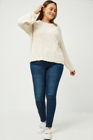 Open image in slideshow, Plus Popcorn Pullover Sweater
