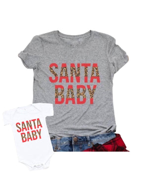 Open image in slideshow, Santa Baby Christmas Bodysuit or Shirt
