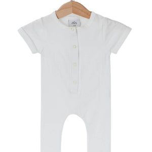 Short Sleeve Henley Romper