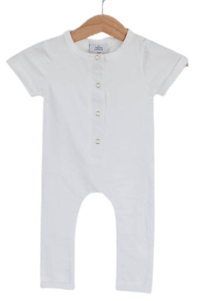 Open image in slideshow, Short Sleeve Henley Romper
